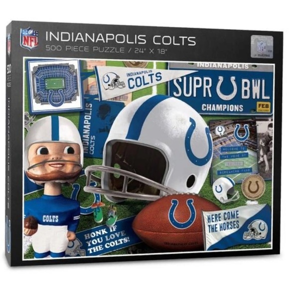 NFL Retro 500 Piece Puzzle Colts NEW - Picture 1 of 1
